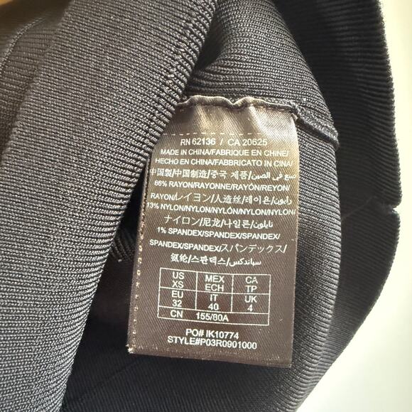 Guess sz XS Black Textured Bodycon Mini Skirt - Picture 5 of 8